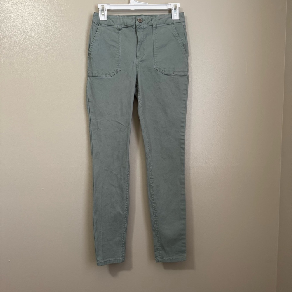 Copper Key Women’s Pants Size 5 Sage Green Skinny Utility Pocket Casual Workwear